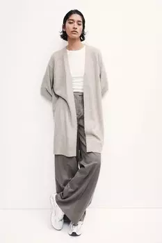 Длинный кардиган H&M, серый