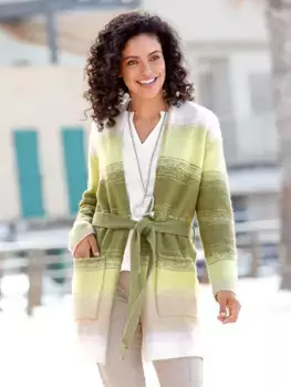 Длинный кардиган Inspirations Inspirationen, цвет Schilf-Sand-Gemustert