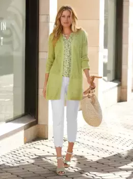 Длинный кардиган Inspirations Inspirationen, зеленый