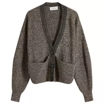 Длинный кардиган из эластичной вискозы Sportmax, черный