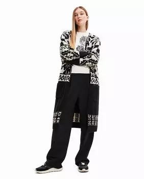 Длинный кардиган оверсайз от дизайнера Кристиана Лакруа Desigual, черный