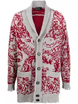 Длинный кардиган Philipp Plein, серый