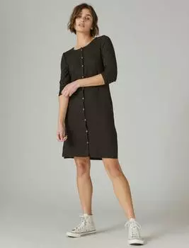 Длинный кардиган в рубчик из джерси Lucky Brand для женщин, черный