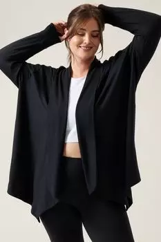 Длинный кардиган выреза-конверта Athleta, черный