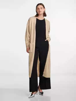 Длинный кардиган Y.A.S "YASBALIS LS LONG KNIT CARDIGAN S. NOOS", цвет Nomad