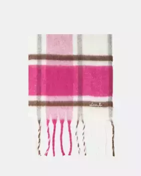Длинный клетчатый шарф LIUJO, фуксия