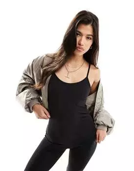 Длинный комбинезон черного цвета Pieces