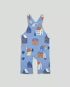 Длинный комбинезон для мальчика из мягкого плюша Baby El Corte Ingls, синий