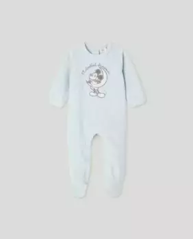 Длинный комбинезон для мальчика Mickey Luna с липкой застежкой Cotton Juice, синий