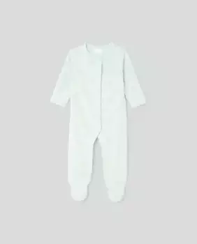 Длинный комбинезон для мальчиков с принтом облаков Cotton Juice, зеленый