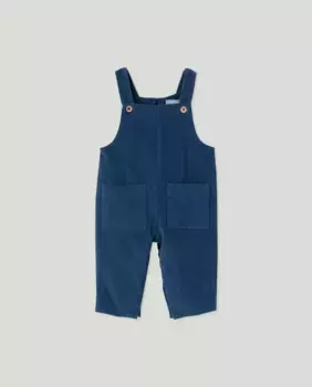 Длинный комбинезон из микровельвета с передним карманным воротником для мальчика Coconut El Corte Ingls, цвет 490 Petrleo