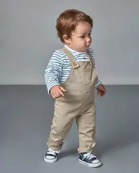 Длинный комбинезон на пуговицах Gocco, коричневый