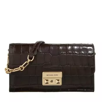 Длинный кошелек tribeca на цепочке через плечо шоколадный Michael Michael Kors, коричневый