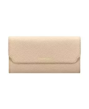 Длинный кожаный кошелек с клапаном MAISON de SABR, коричневый/бежевый