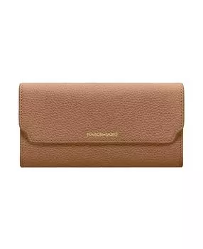 Длинный кожаный кошелек с клапаном MAISON de SABR, коричневый