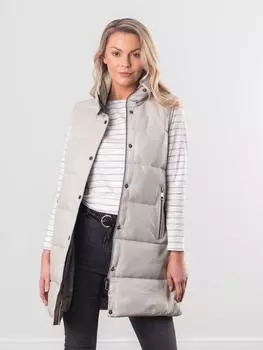 Длинный кожаный жилет 'Lowood' Lakeland Leather, бежевый