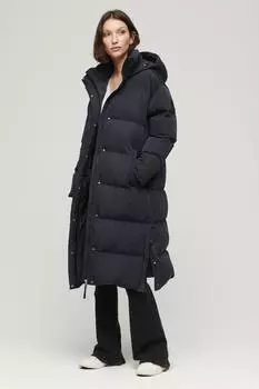 Длинный крой с капюшоном Superdry, синий