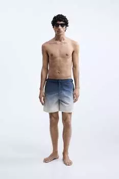 Длинный купальник с узлом Zara, темно-синий