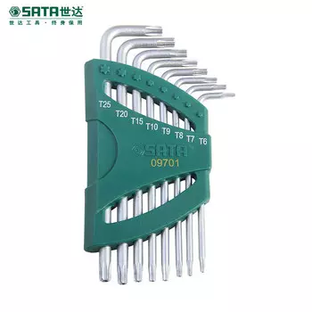 Длинный L-образный ключ SATA из 8 предметов. Набор комбинированных шестигранных ключей TT6-TT25. Ручные инструменты 09701.