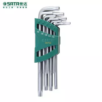 Длинный L-образный ключ SATA из 9 предметов TT10-TT50 Набор шестигранных ключей в форме цветка с удлиненным средним отверстием 09702 в наличии