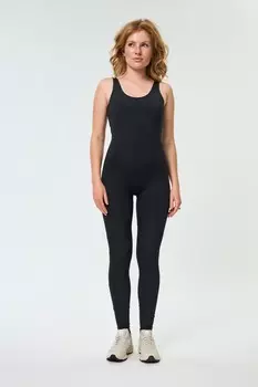 Длинный лиф комбинезон с глубоким вырезом на спине Girlfriend Collective, черный