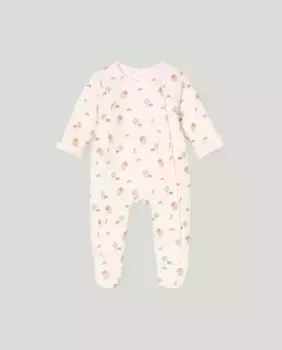 Длинный мягкий комбинезон для девочек Cotton Juice, розовый