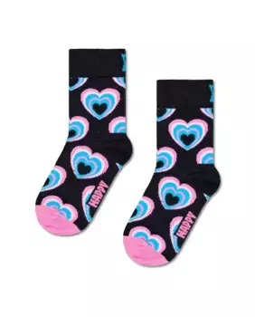 Длинный носок с сердечками Happy Socks, черный