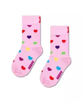 Длинный носок с сердечками Happy Socks, мультиколор