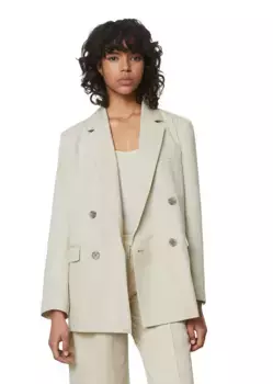 Длинный пиджак Marc O'Polo, изготовленный из смеси лиоцелла и льна TENCEL, серый