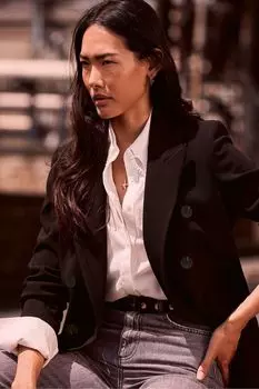 Длинный пиджак Mint Velvet, черный