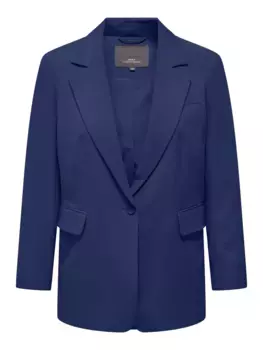 Длинный пиджак ONLY CARMAKOMA "CARLANA-BERRY L/S OVS BLAZER TLR NOOS", цвет Blue Depths