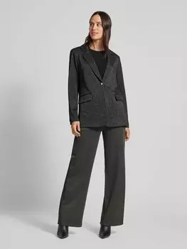 Длинный пиджак прямого кроя из смесовой вискозы, модель «NANNILUX» FREE/QUENT, черный