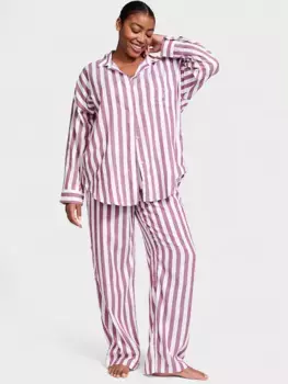 Длинный пижамный комплект из модала и хлопка Victoria'S Secret, розовый