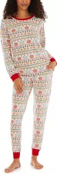 Длинный пижамный комплект Nordic Fair Isle Pajamarama, цвет Nordic Fair Isle