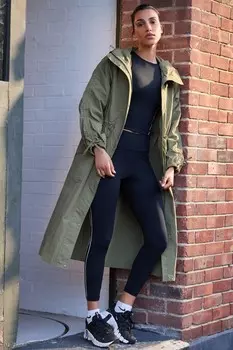 Длинный плащ Next, зеленый