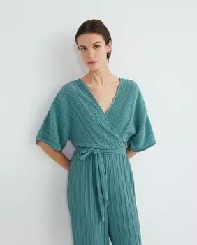 Длинный плиссированный комбинезон Yas, зеленый