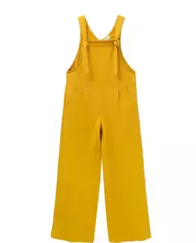 Длинный плюшевый комбинезон для девочки с регулируемыми бретелями Dadati, цвет Mostaza