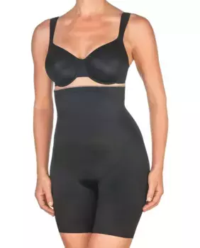 Длинный пояс-утягиватель трусиков песочного цвета Conturelle, черный