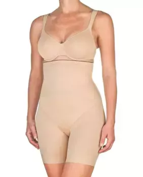 Длинный пояс-утягиватель трусиков песочного цвета Conturelle, цвет Miel