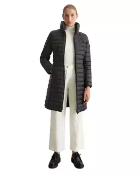 Длинный приталенный женский пуховик на молнии MARC O'POLO, черный