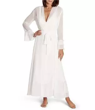 Длинный прозрачный шифоновый халат In Bloom от Jonquil In Bloom by Jonquil, белый