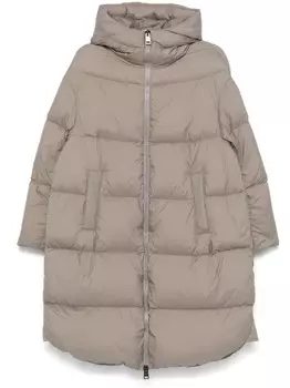 Длинный пуховик Herno, серый