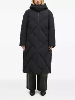 Длинный пуховик Kenzo Weave, черный