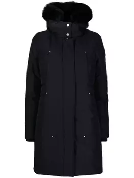 Длинный пуховик Moose Knuckles, черный