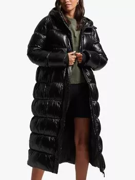 Длинный пуховик Superdry XPD Sports, черный