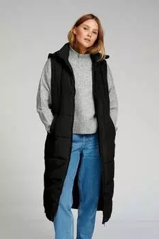 Длинный пуховик Teeshoppen, черный