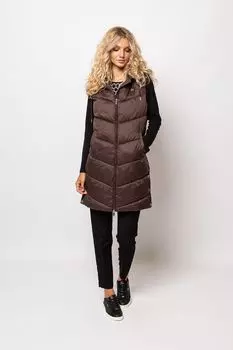 Длинный пуховик Wilna Heavy Tools, коричневый