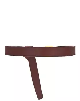 Длинный ремень Кассандры Saint Laurent, цвет Dark Brown Chocolate & Brown Chocolate