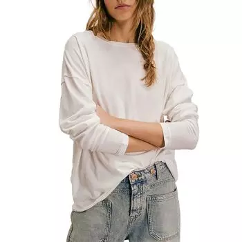 Длинный рукав футболка Nina Free People, белый