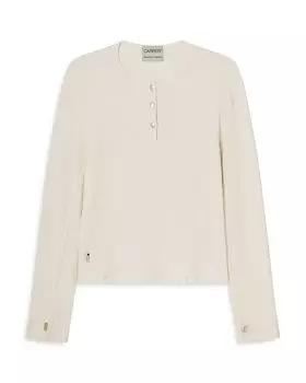 Длинный рукав Хенли CARRER, слоновая кость/кремовый